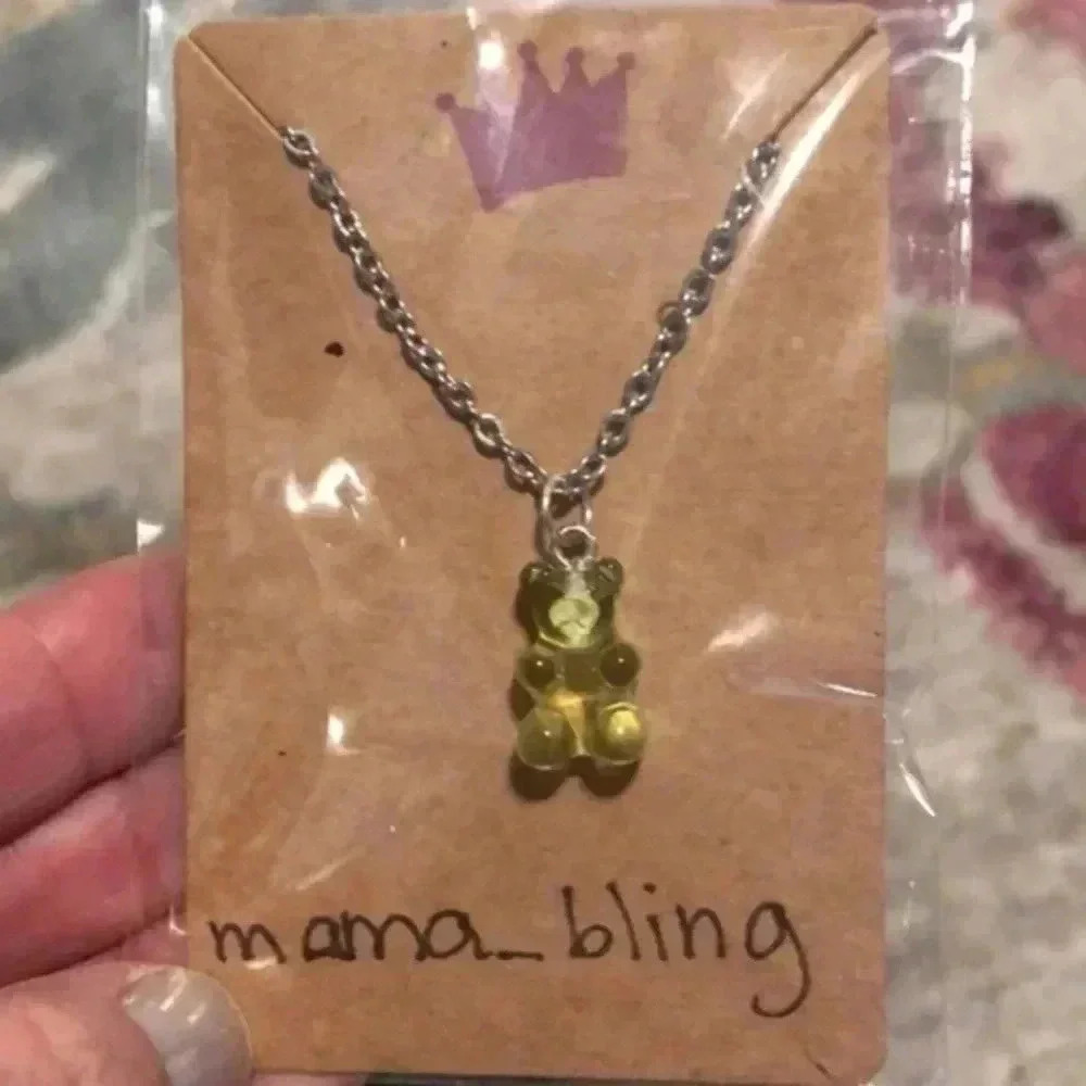 Green Gummy Bear Necklace NWT